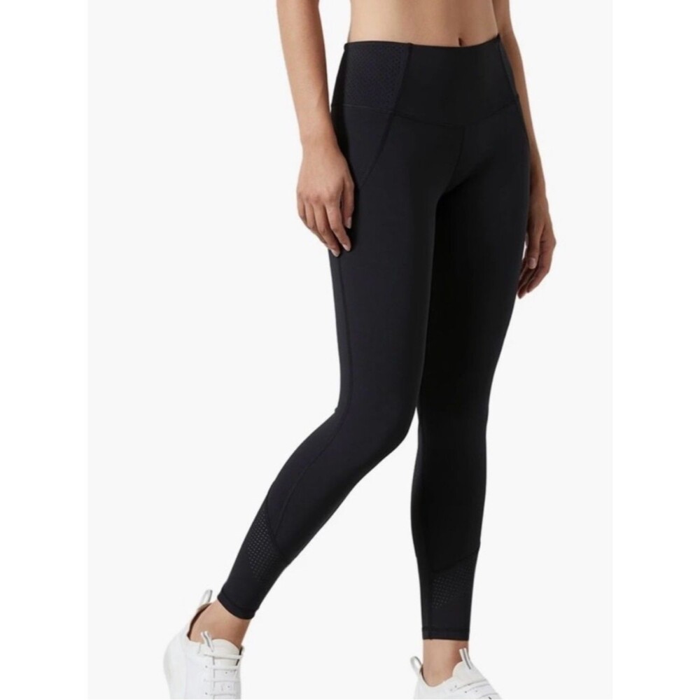 Lilybod Black Leggings with Logo Print